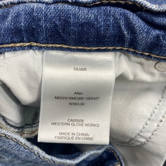 Silver Jeans Allan Jeans Size W30/30 - Picture 9 of 10